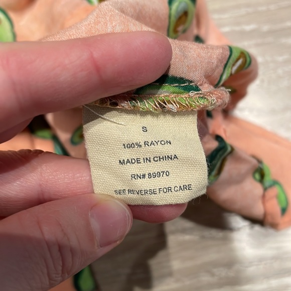 Love Notes avocado button down tie shirt - Picture 9 of 13